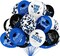 Graduation Party Balloons 2026 – 63PCS Blue & Black Latex Balloon Set with Congrats Grad Caps, Ribbons & Class of 2026 Designs